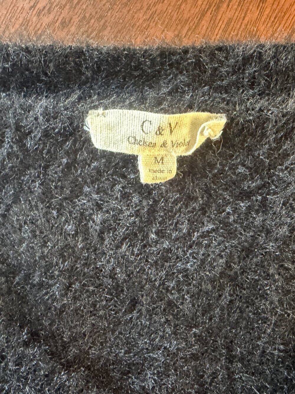 C&V Fuzzy Sweater Cropped - Size M